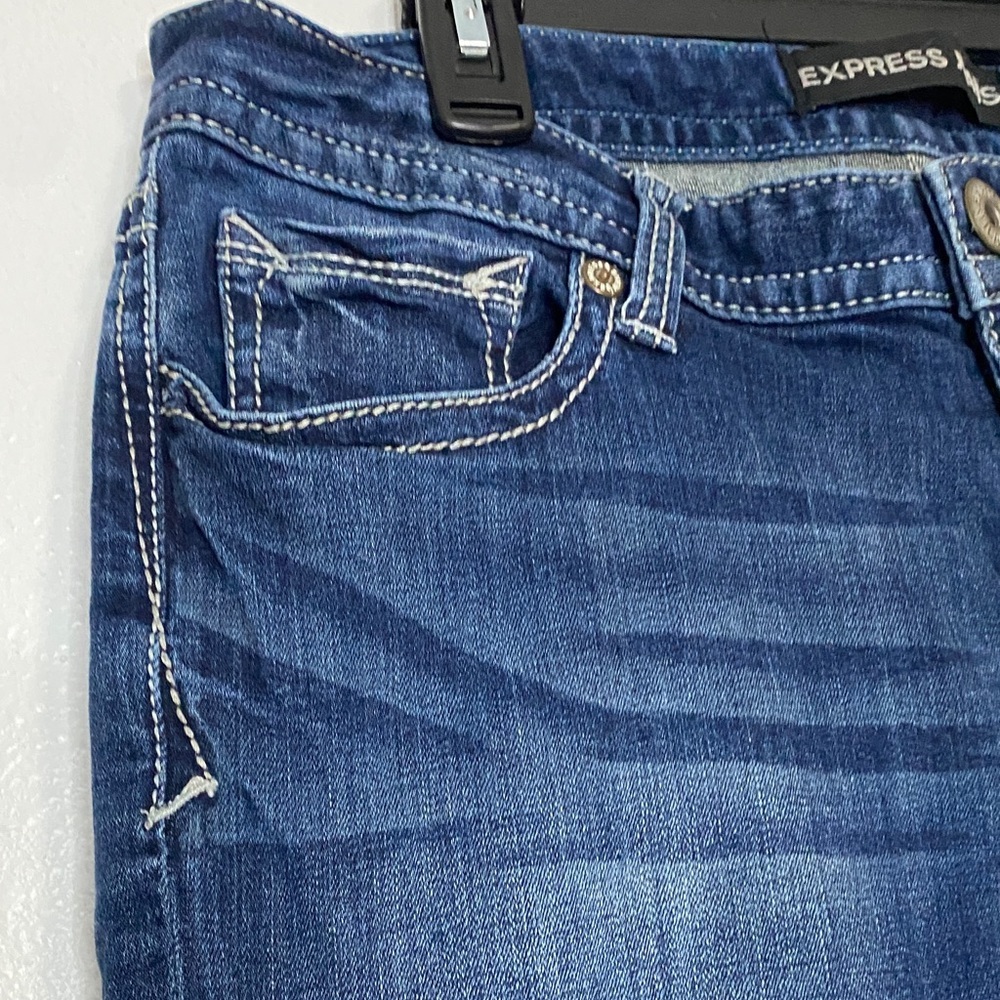 Express Women's Dark Blue Boot Cut Jeans - Picture 6 of 15